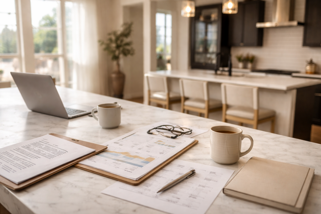 Kitchen-table home seller strategy consultation in Monterey County real estate | M² Realty Group